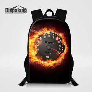 Flame Children School Backpack Teenagers Big Capacity Boys Girls