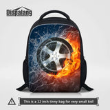 Flame Print Small Children School Backpack Mini Schoolbag For Toddler Baby Girls