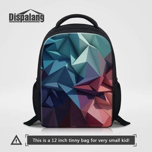 Geometry 3D Printing Small Backpack for Kids School Bags Girls Boys Book Bags