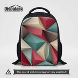 Geometry 3D Printing Small Backpack for Kids School Bags Girls Boys Book Bags