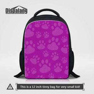 Girls Mini School Bag Light Weight Small Backpack Cat Paw Printing Backpack