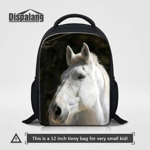 Horse Print Small School Bags For Kids Animal Backpack