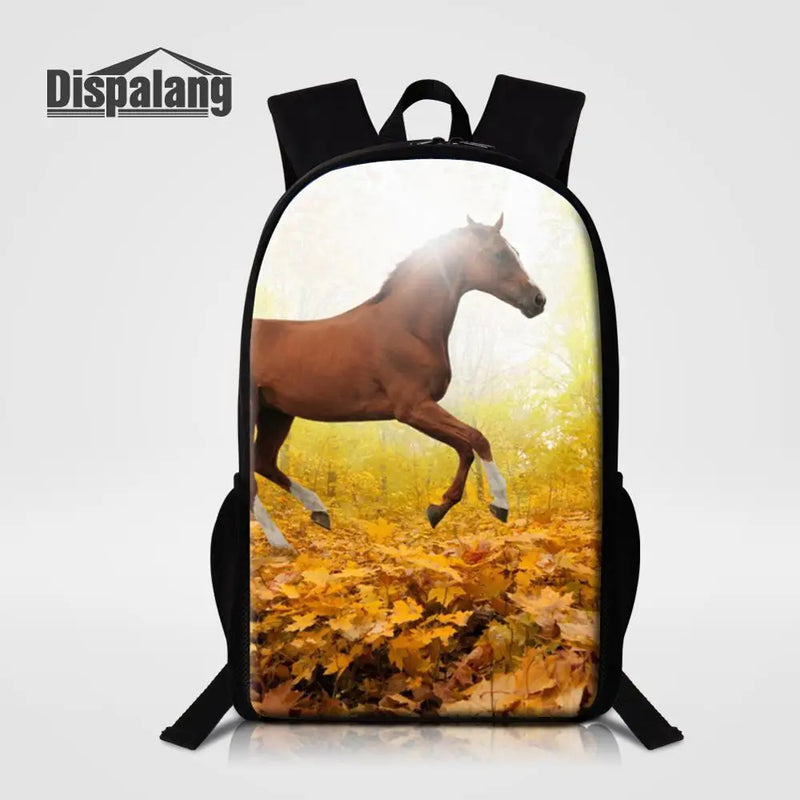 Animal Print School Backpack for Teenagers, Large Capacity Book Bag