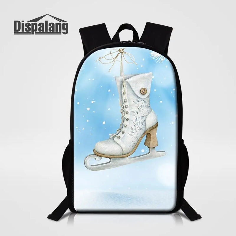 Ice Skating Girl School Bag Lightweight Backpack 3D Printing
