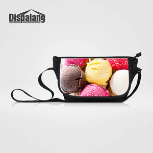 Canvas Shoulder Bag Ice Cream Printing Women Messenger Bags