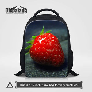Strawberry Fruits Print Mini Backpack for Kindergarten Kids