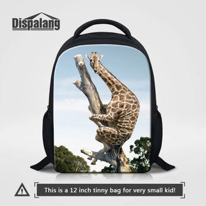 Giraffe Print Kids School Bag 3D Animal Backpack