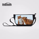 Fox Prints Cross Body Book Bag Messenger Bag for School Boys Girls