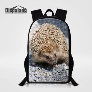 16 Inch Hedgehog Print Kids School Bag Boys Satchel