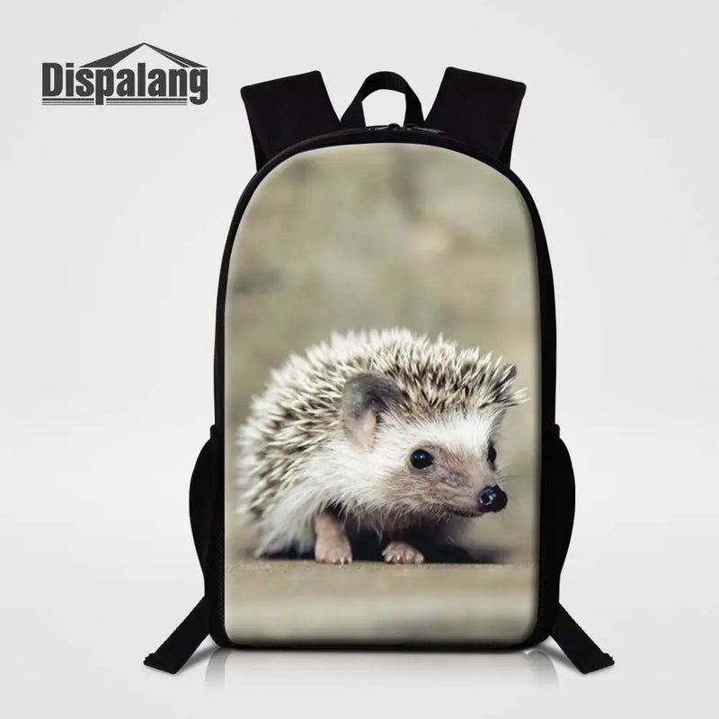 16 Inch Hedgehog Print Kids School Bag Boys Satchel