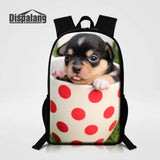 Large Capacity Dog Animal Print Backpack For Teenagers