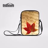 Maple Leaf Prints Small Messenger Bag Music Note Crossbody Bags