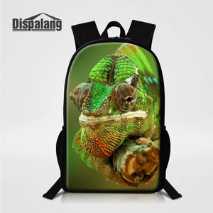 Lizard 3D Printing School Bag Backpack Men Women Business Casual