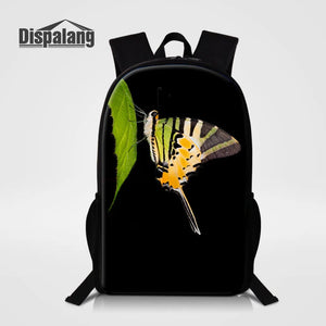 Animal Butterfly Print School Bag for Teenagers College Travel Bag