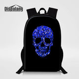 Men Women Backpack Stone Skull Print School Bags For Teenagers