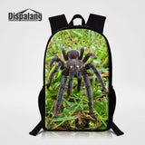 Spider Printing Kids Backpacks Animal School Bags for Teenage College Student