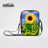Mini Female Shoulder Bags Famous Crossbody Sunflower Print Messenger Bag