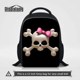 Skull Print Mini School Bag for Kids