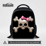 Skull Print Mini School Bag for Kids