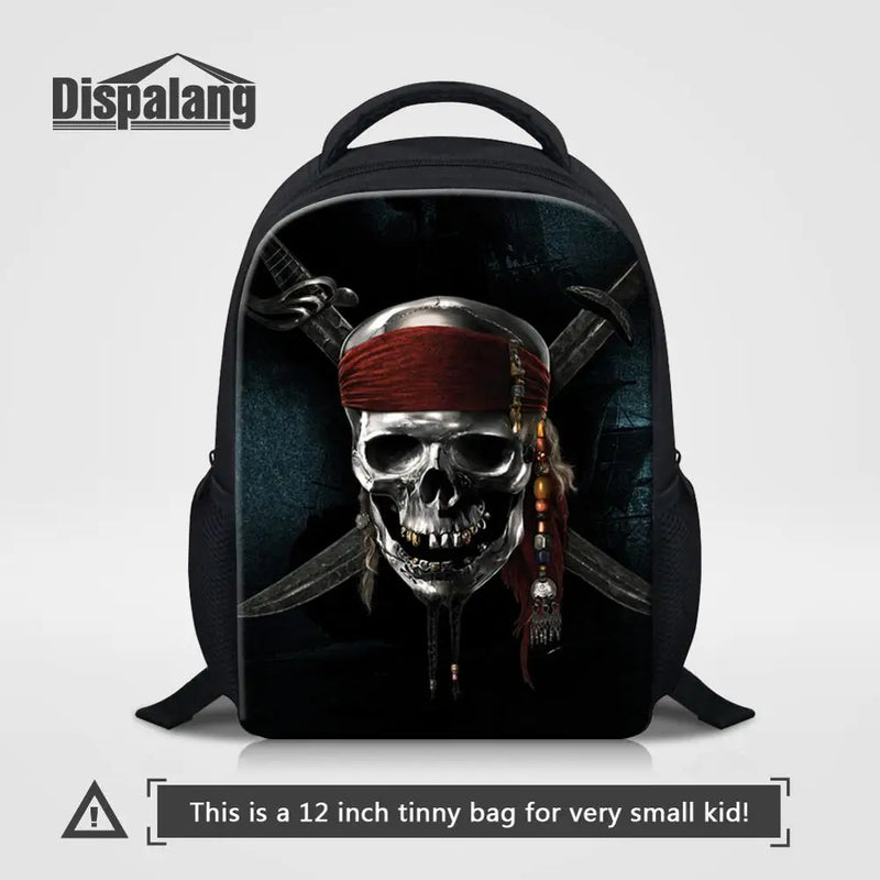 Mini Skull Backpack For Boys Toddler School Backpack Mochila Small School Bag