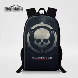 Skull Print Backpacks 16 Inch School Bag