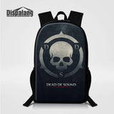Skull Print Backpacks 16 Inch School Bag