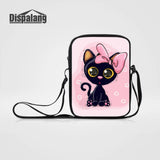 Cat Printing Mini Crossbody Bag for Women