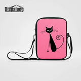 3D Abstract Cat Messenger Bag Pink Crossbody Shoulder Bag For Girl