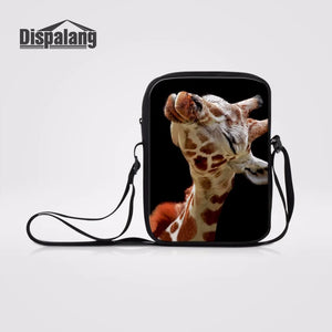 Women Messenger Shoulder Bag Giraffe Prints Crossbody Handbag
