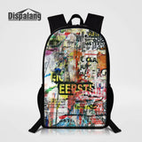 Graffiti School Bags For Girls Boys Men Women Backpack Student Bookbags