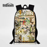 Graffiti Printing Backpacks Large Schoolbag Kids Book Bag Mochila