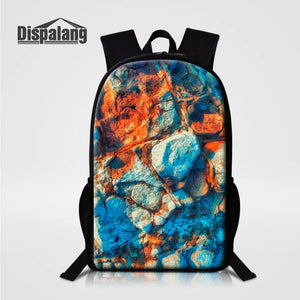 Stone Printing Large School Bag for Kids