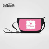 Princess Crown Prints Canvas Messenger Bag for Teen Girls