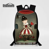 Princess Printing Girl School Backpack Women Cartoon Travel Bagpack