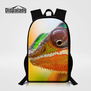 Animal Lizard Printing Backpacks Lightweight School Book Bags