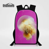 Jellyfish Print School Backpack for Teens Girls Boys