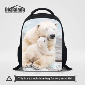 Animal Polar bear Print Mini Backpack for Kids, School Bag for Kindergarten