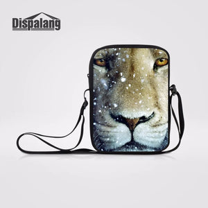 Animal Prints Mini Women Messenger Bags Lion Leopard Travel Crossbody bag