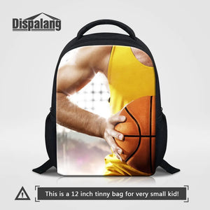 Sporty Basketball Print School Bag for Little Boys Kids Pack