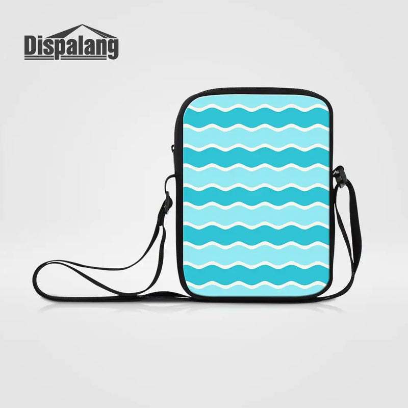 Striped Print Shoulder School Bag Female Crossbody Bag Customize