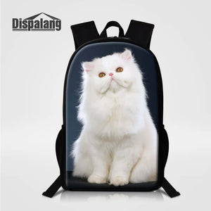 Cat Printing Backpack Large School Bag