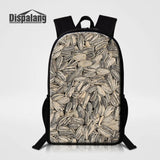 Sunflower Seeds Printing School Bags For Teenagers Children Book Bag