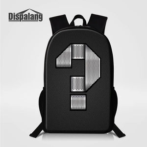 Girls Boys Backpack Number Print School Bag 16 Inch
