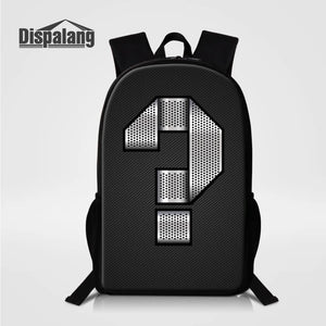 Girls Boys Backpack Number Print School Bag 16 Inch