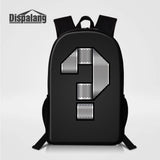 Girls Boys Backpack Number Print School Bag 16 Inch