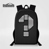 Girls Boys Backpack Number Print School Bag 16 Inch
