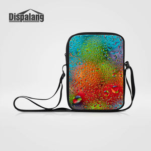 Colorful Drops Of Water Small Crossbody Messenger Bag