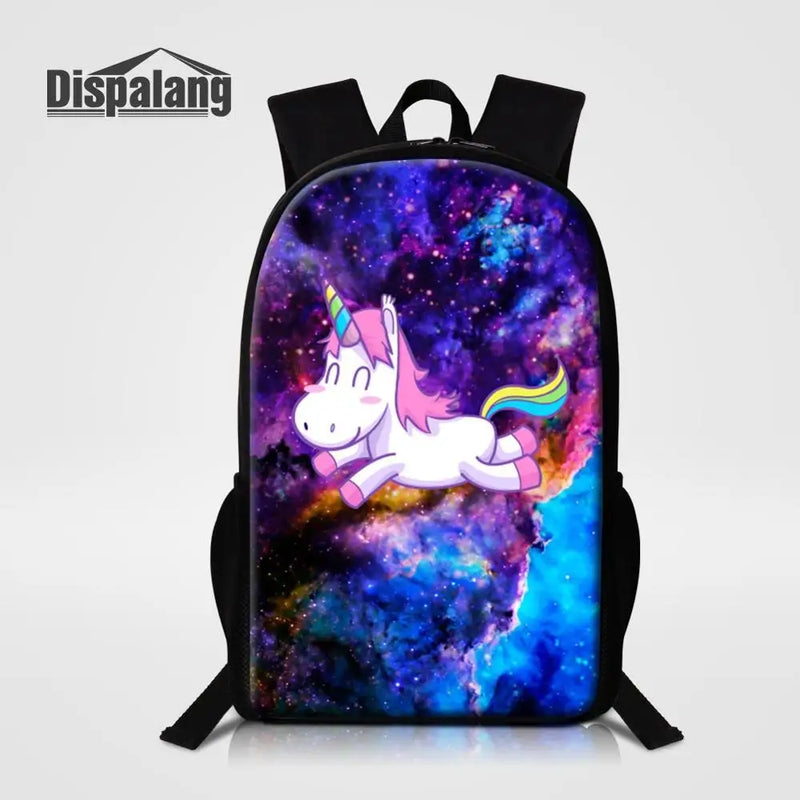 Unicorn School Bags for Teenagers Boys Girls Backpack Universe Galaxy