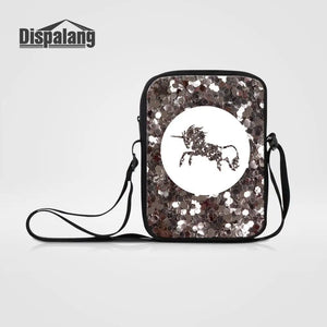 Unicorn Prints Women Messenger Bags Small Daily Crossbody Bags