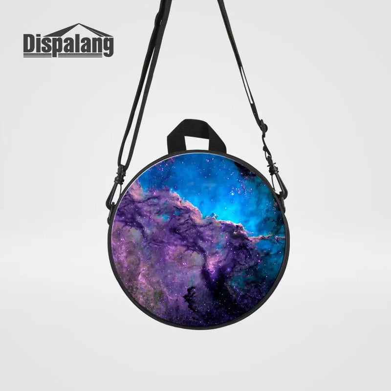 Universe Galaxy Women Mini Round Backpack Girls School Bags